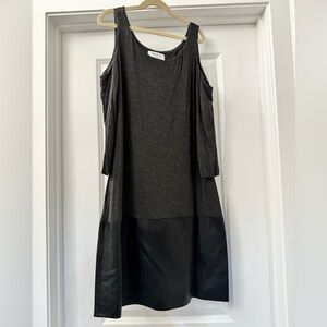 Faux Leather Cutout Sleeve Dress from Saks